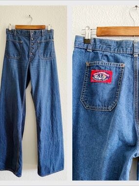 Vintage Levi’s Strauss High Rise Wide Leg Trouser Jeans Rare Vintage